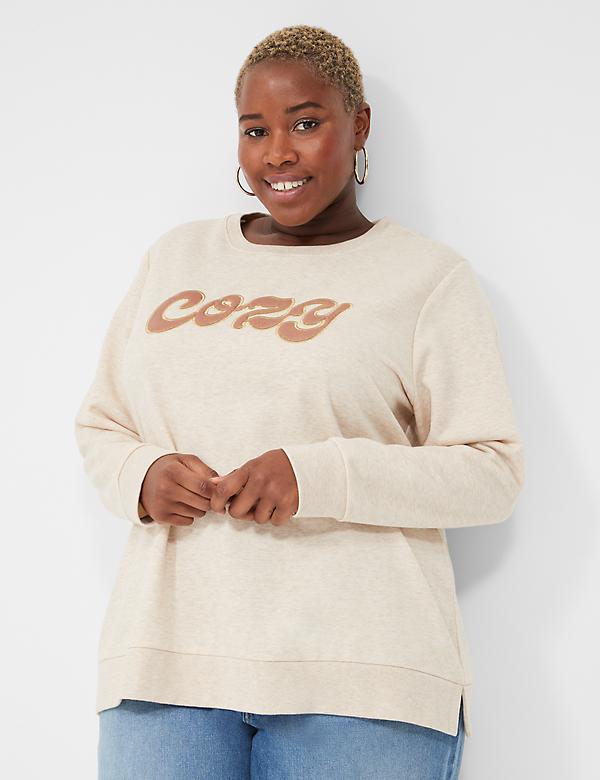 Cozy Patch Graphic Sweatshirt
