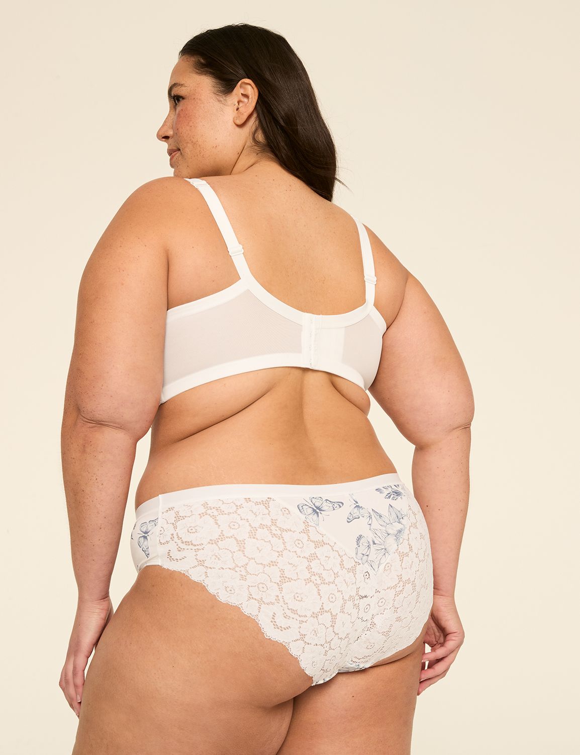 Unlined Balconette Bra with Lace