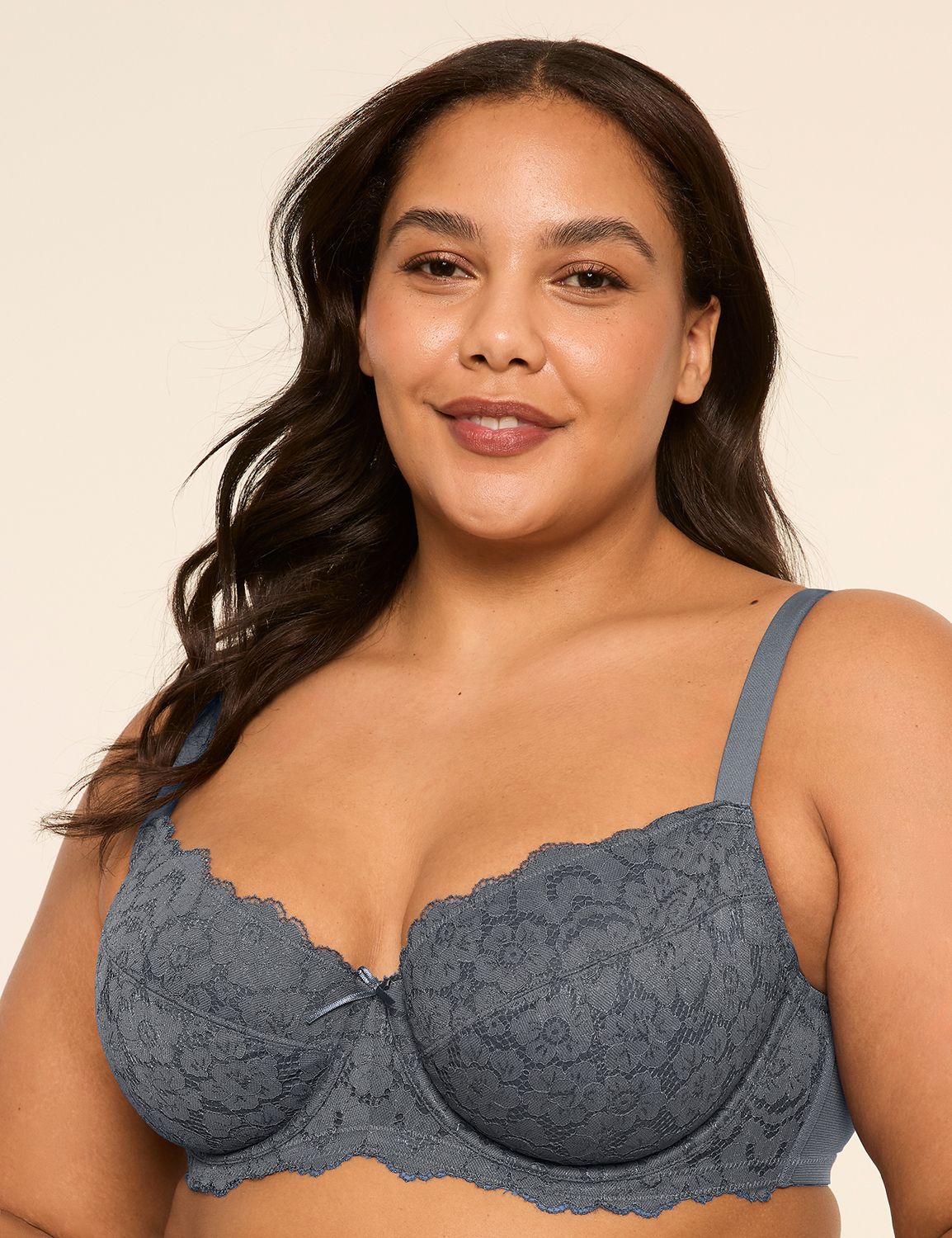 Unlined Balconette Bra with Lace