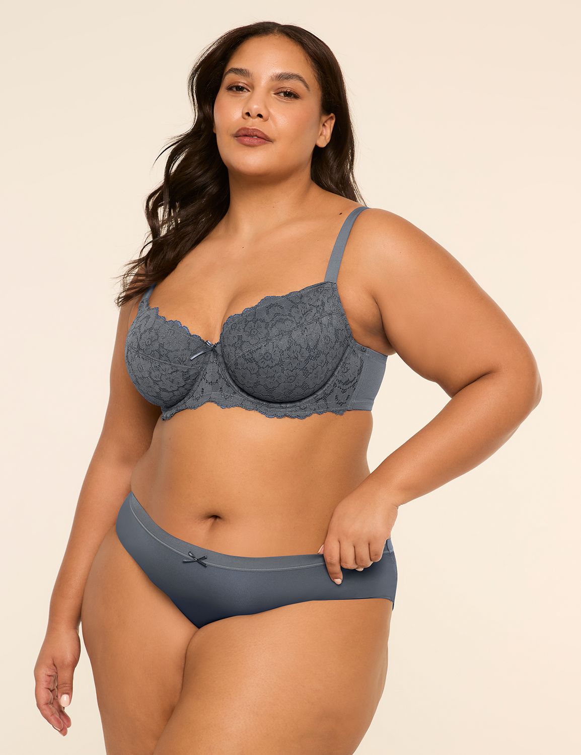 Unlined Aura Lace 3pc Cup Balconett Product Image 4