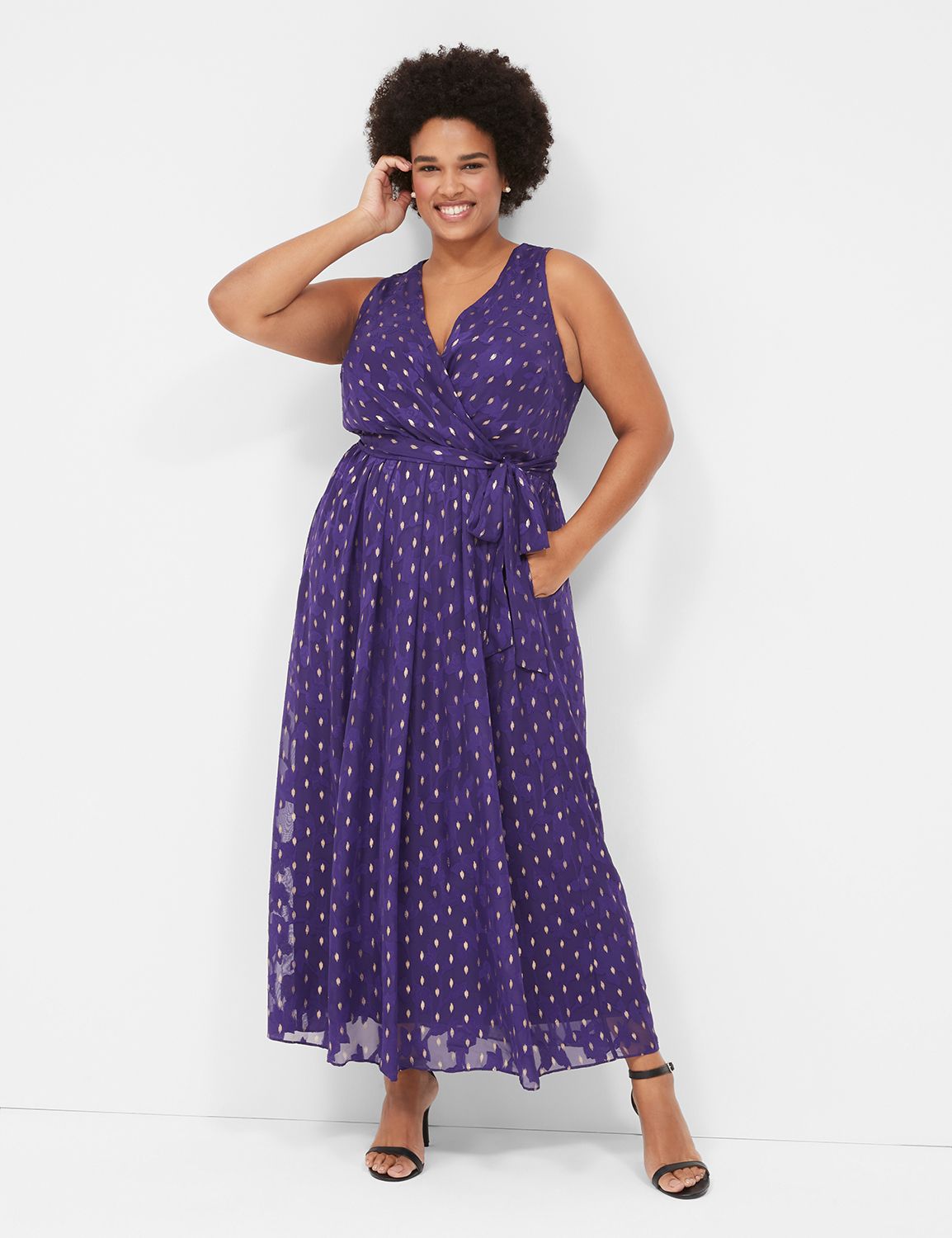 Sleeveless Belted Maxi Dress LaneBryant