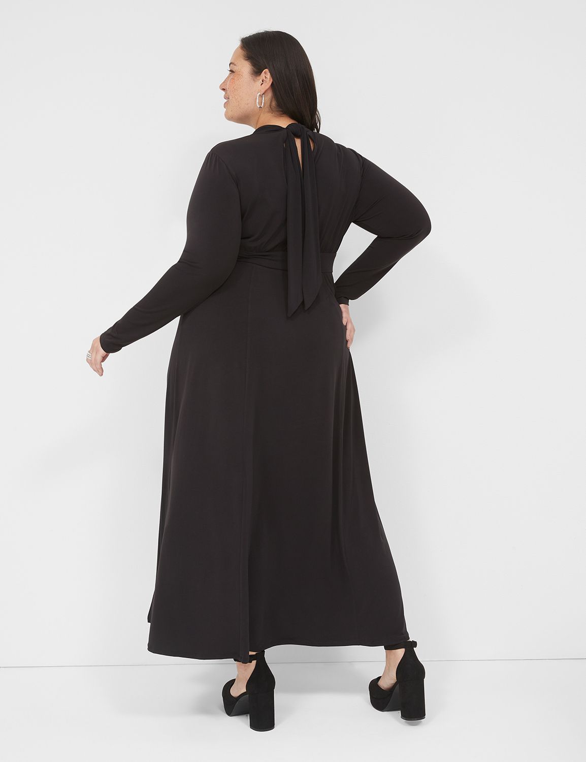 dancer tie neck midi