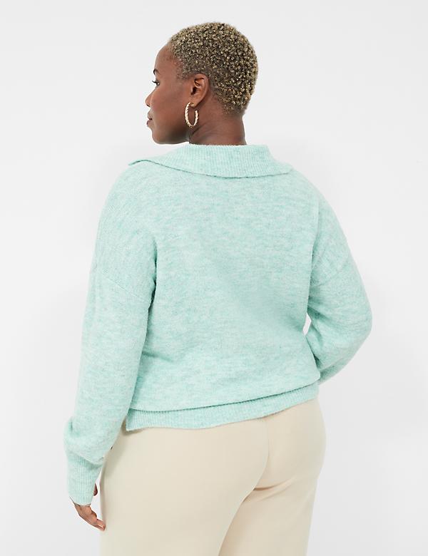V-Neck Polo Sweater