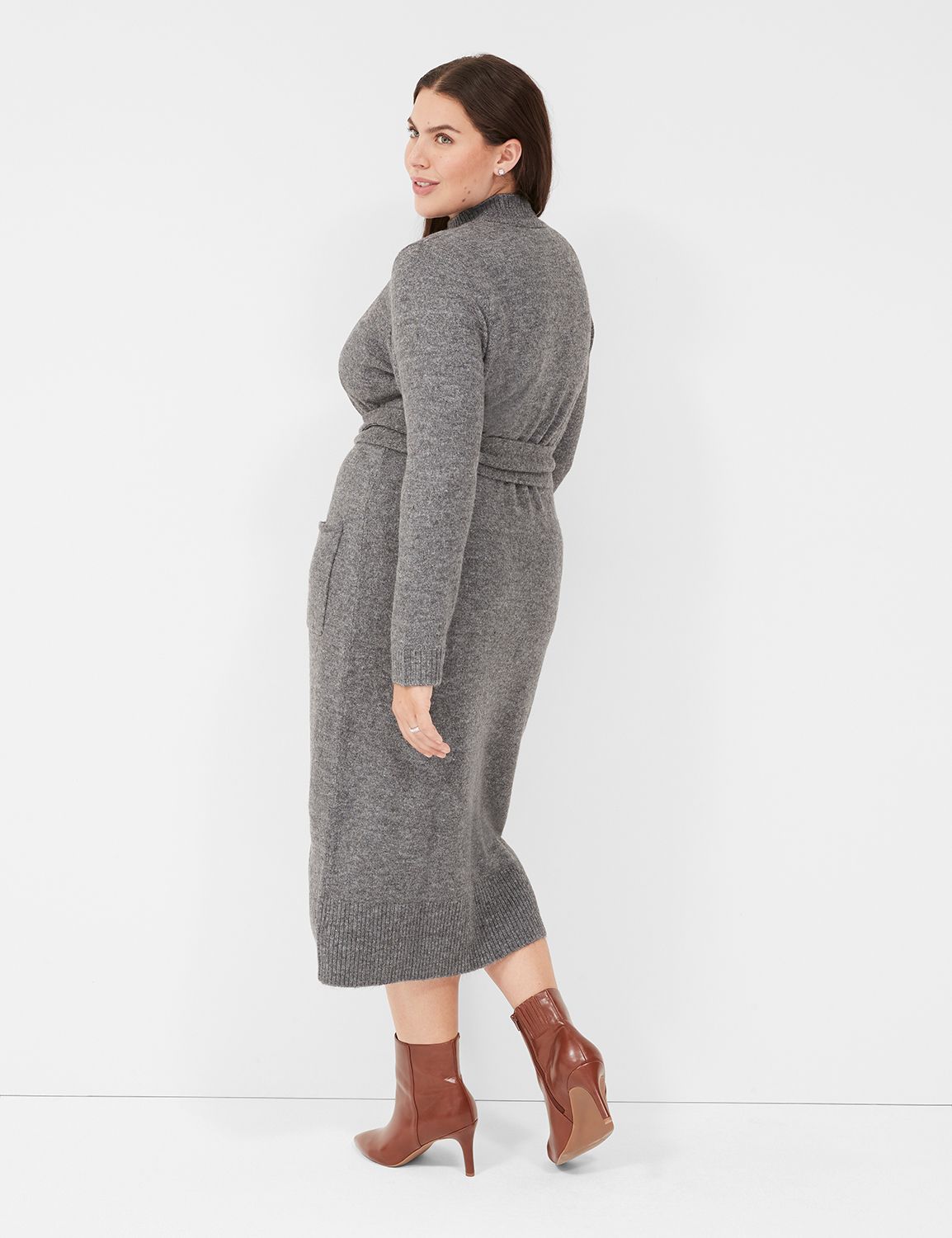 Women's Mockneck Midi Sweater Dress