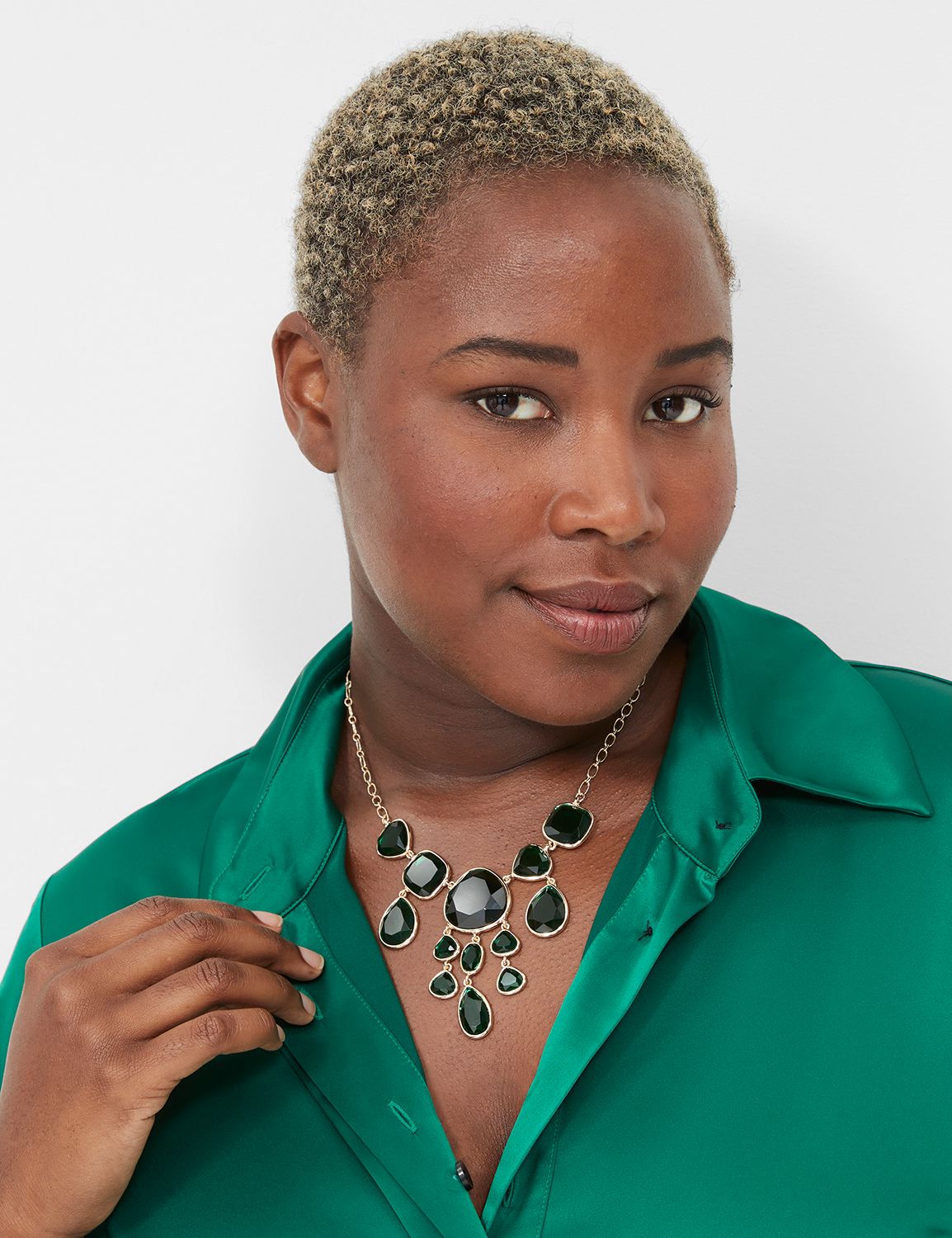 Green Stone Statement Neckalce | LaneBryant