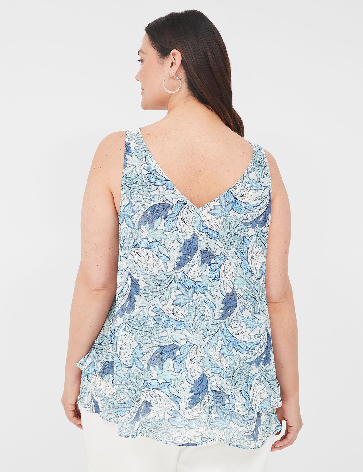 Sleeveless V Neck Swing Double Laye Product Image 2