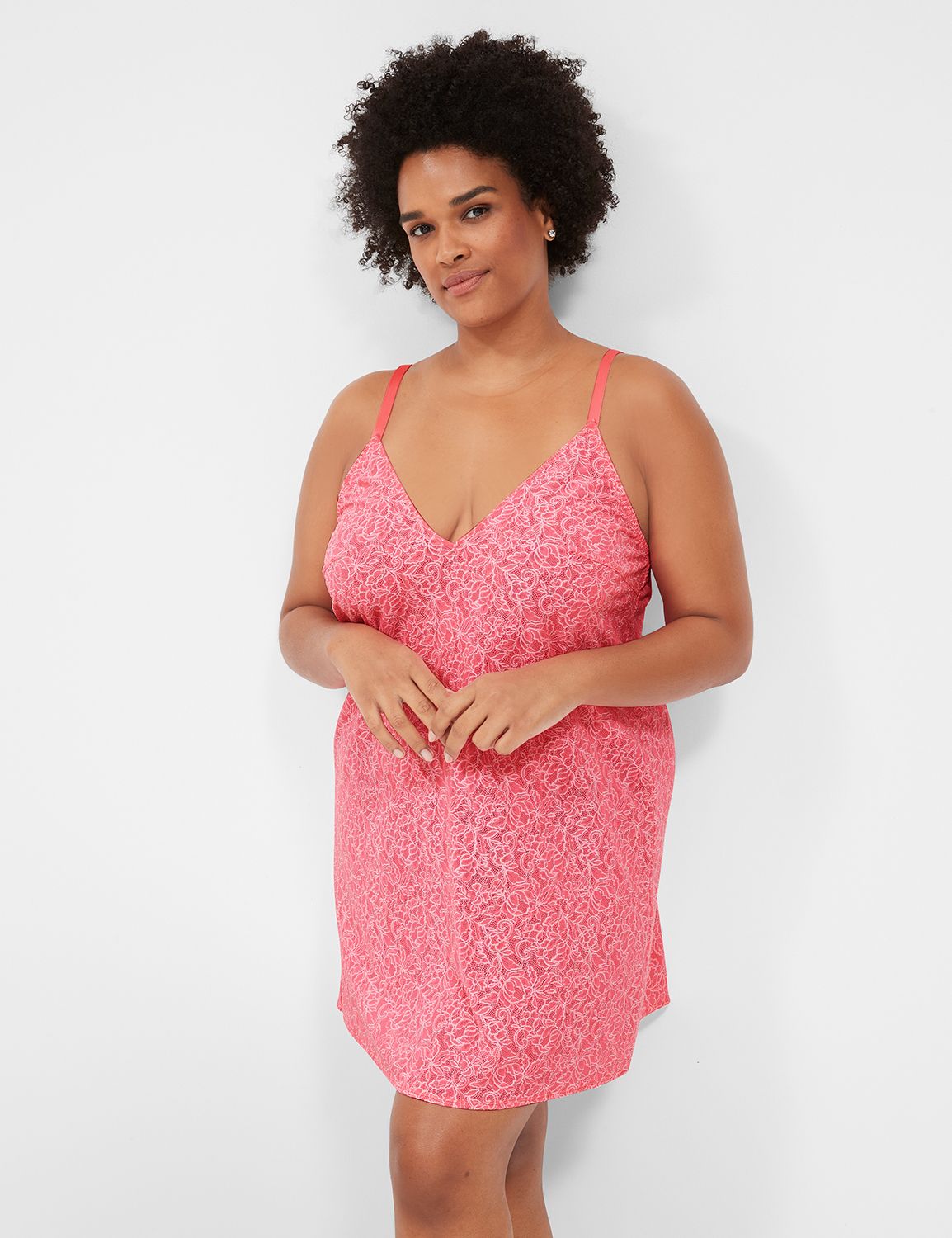 Lane bryant clearance pink lace dress