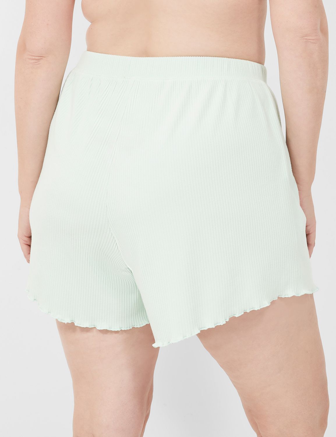 Brushed Rib Lettuce Hem Sleep Short LaneBryant