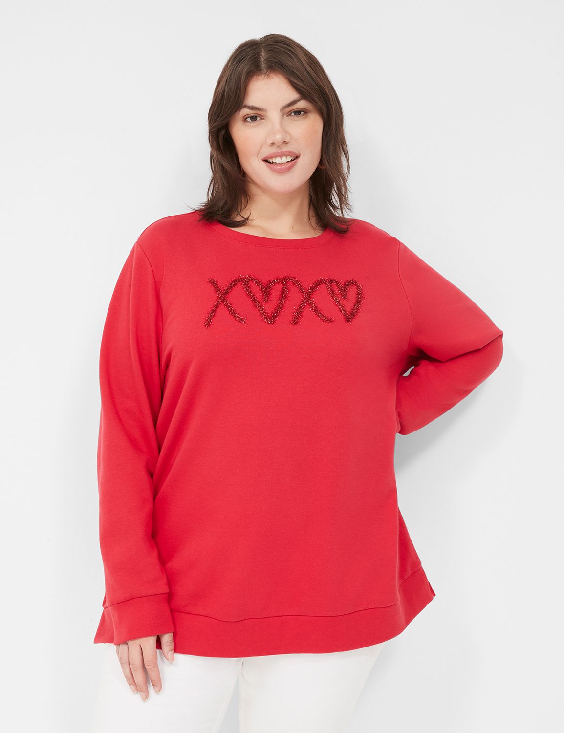 Long Sleeve Crew Neck Sweatshirt wi Product Image 1