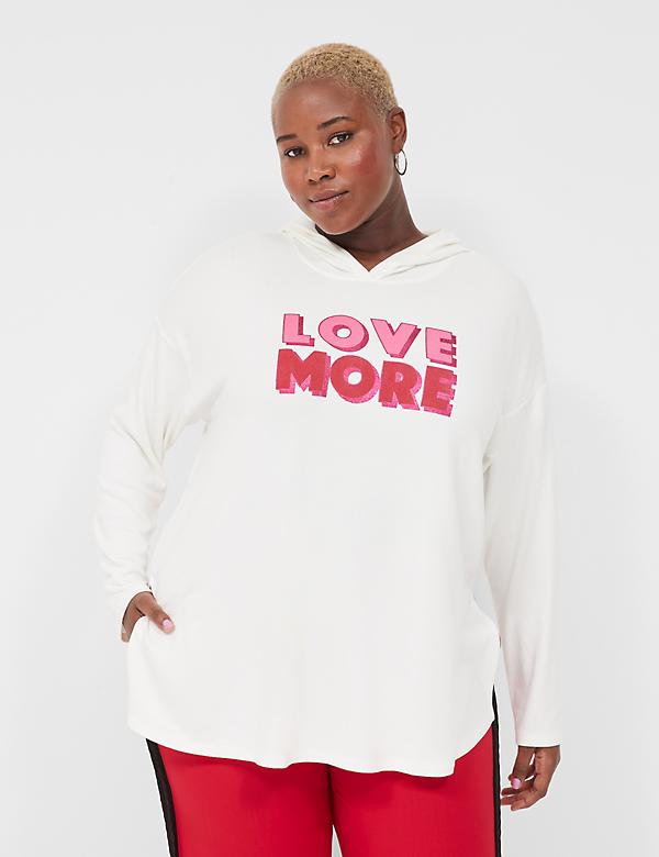Relaxed Love More Graphic Hoodie