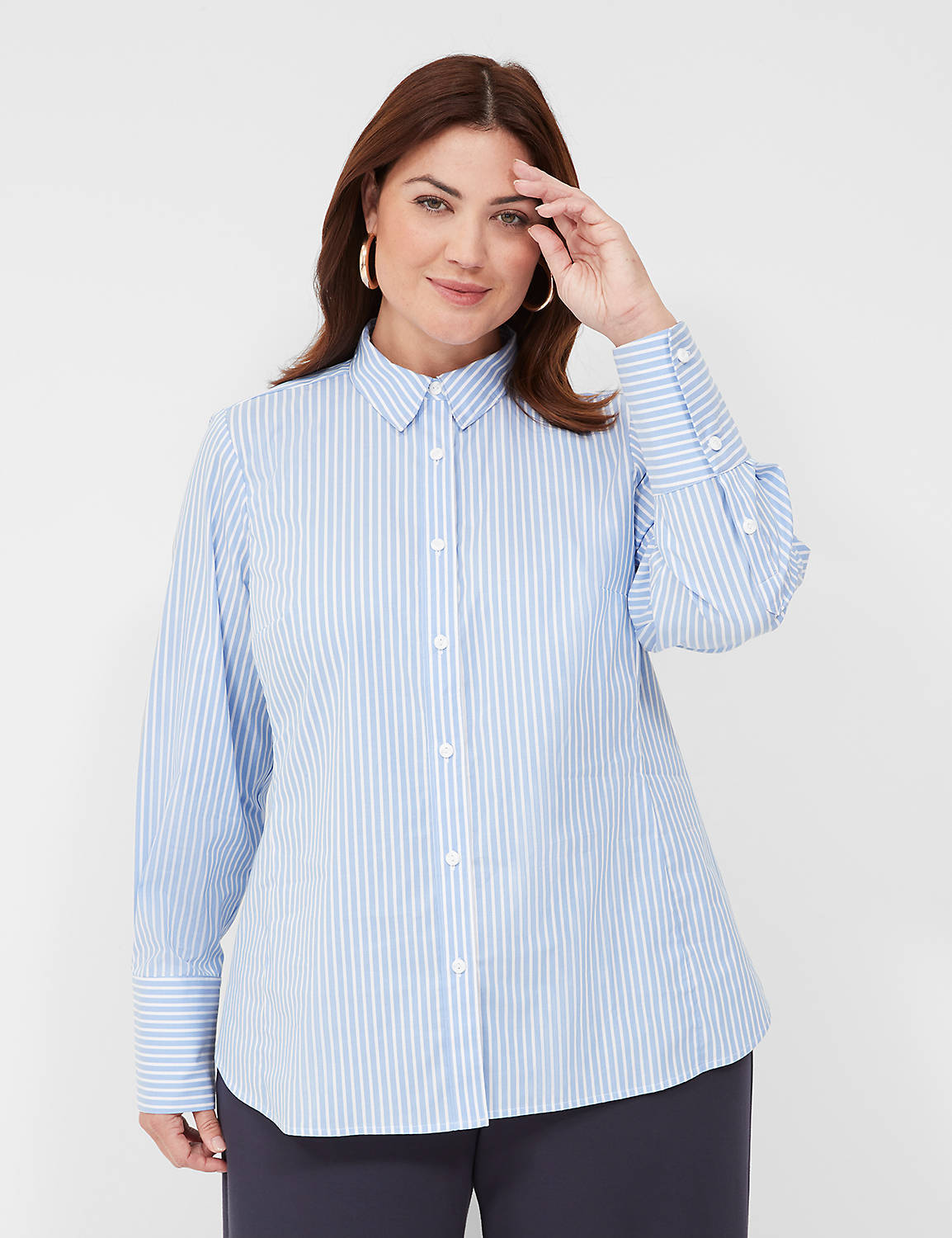 Classic Long Sleeve Button Down Gir Product Image 1