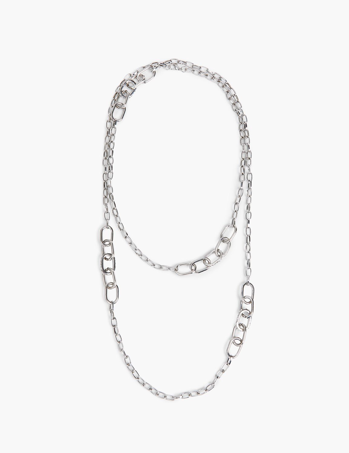 Pave Multi Row Chain Necklace | LaneBryant