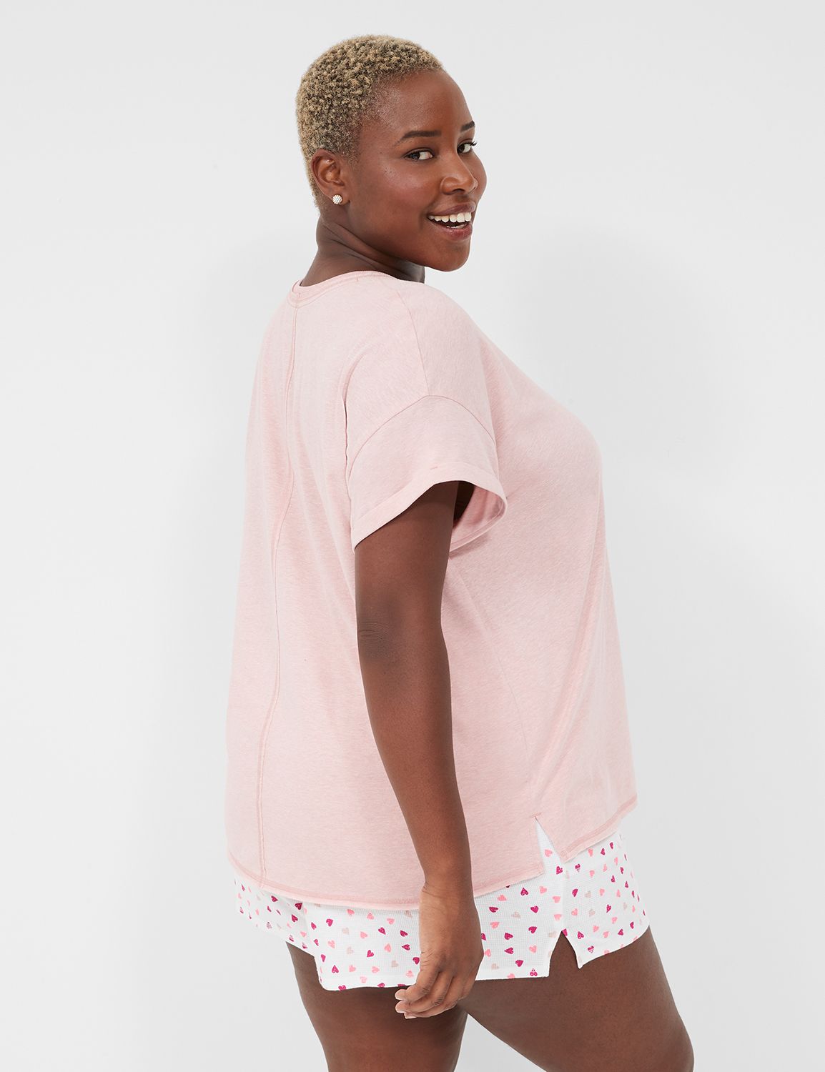 Boyfriend Tee Thermal Short PJ Set Product Image 2