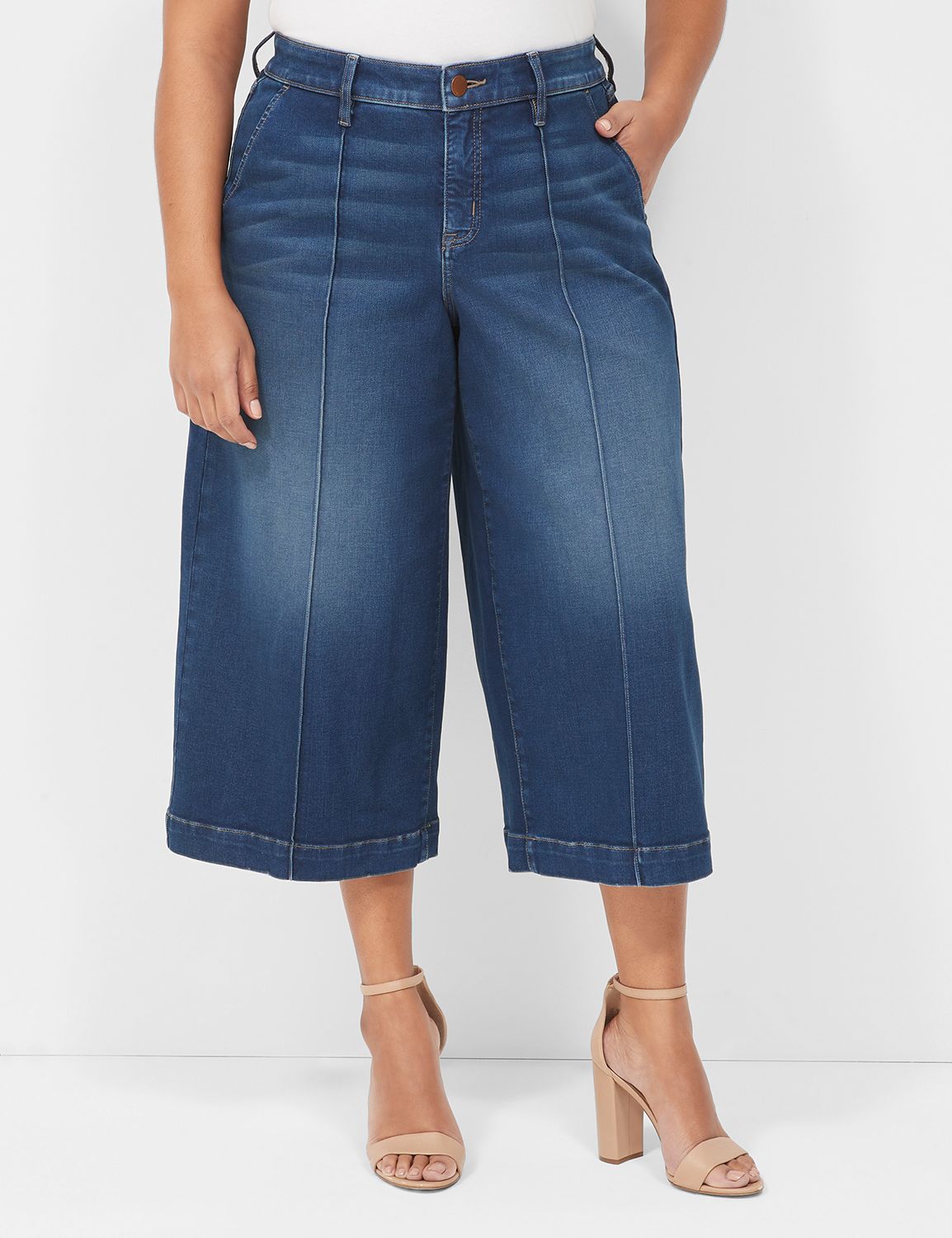 Lane bryant wide leg hot sale jeans