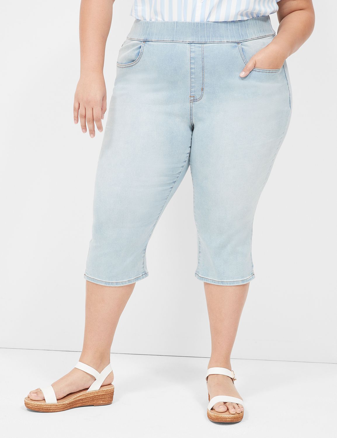 High-Rise Sateen Pull-On Jegging