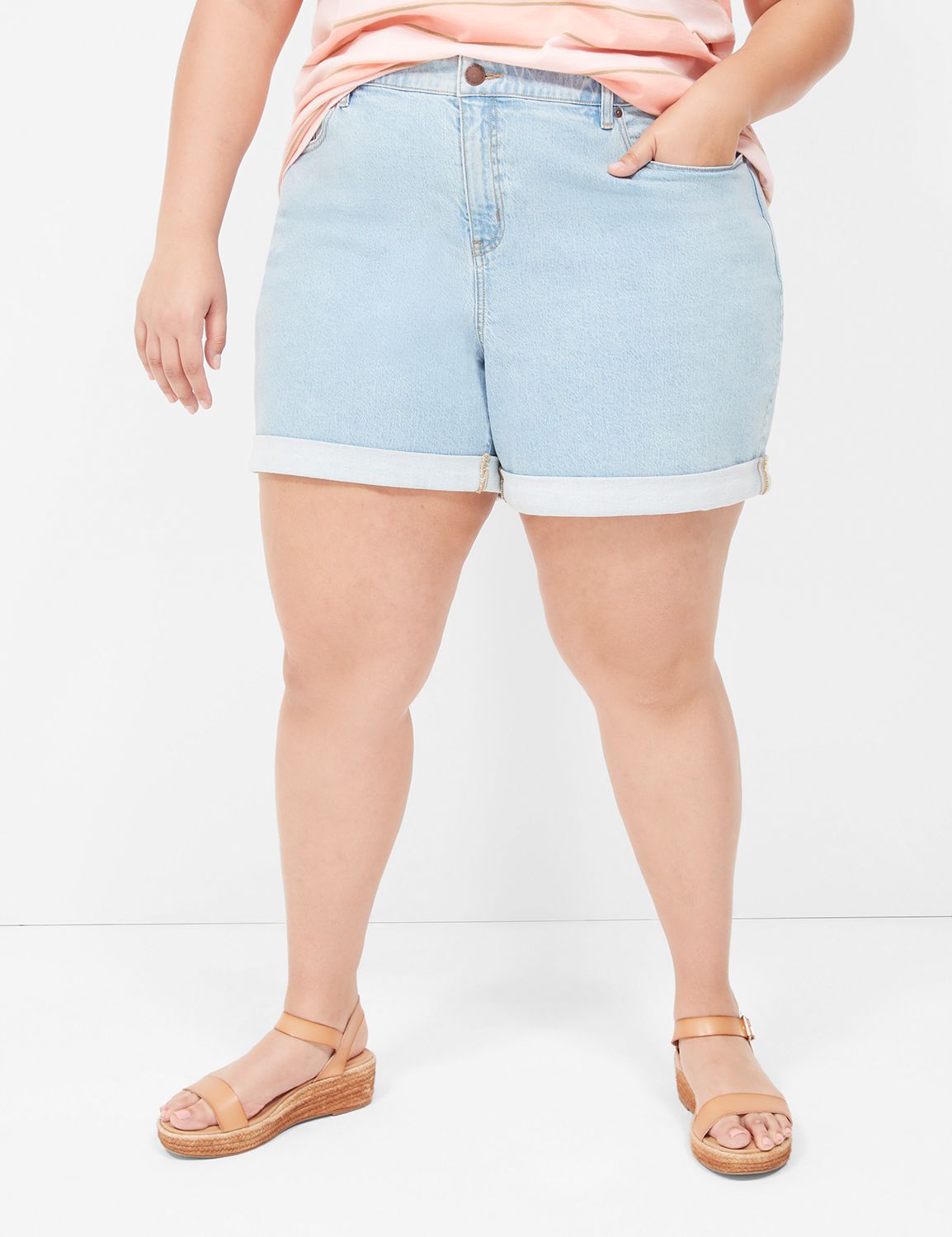 Boyfriend Fit Midi Jean Short