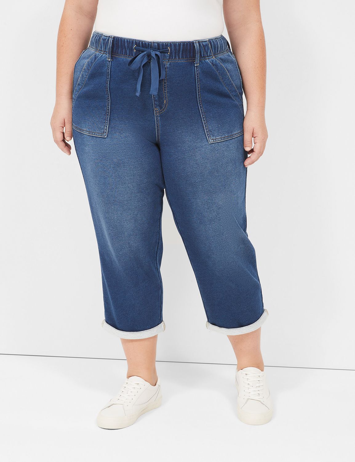 Pull-On Fit Boyfriend Capri Jean | LaneBryant