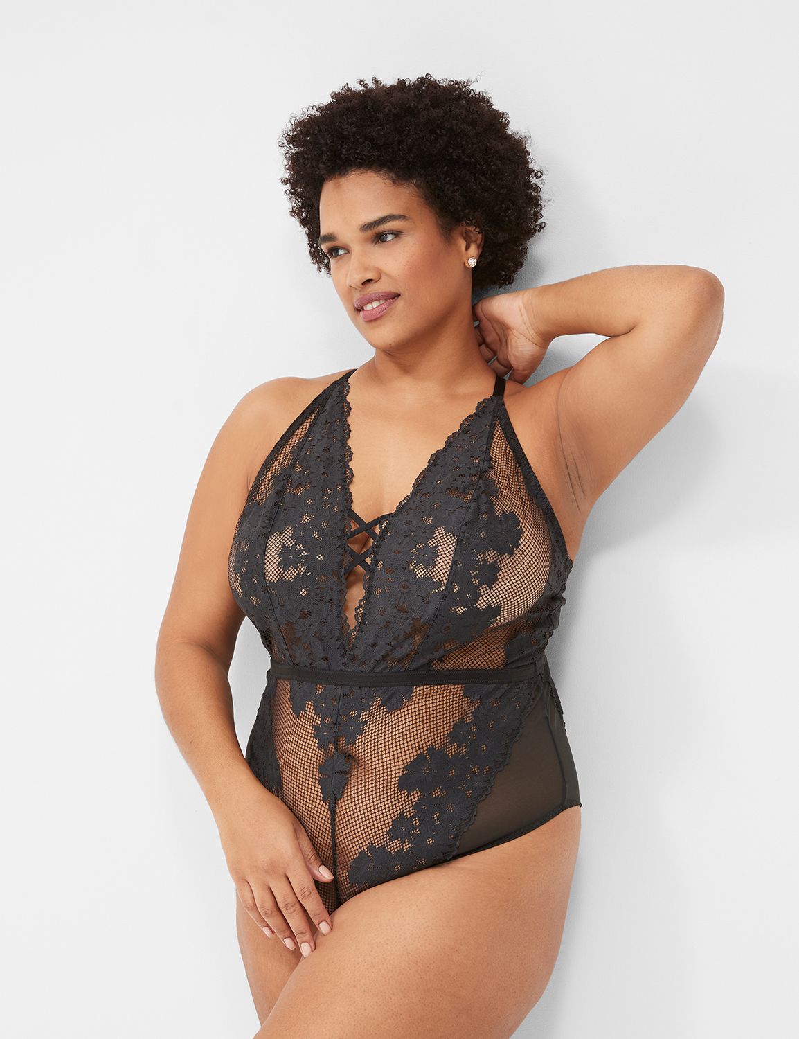 Lane Bryant + Unlined Bodysuit With Balconette Bra