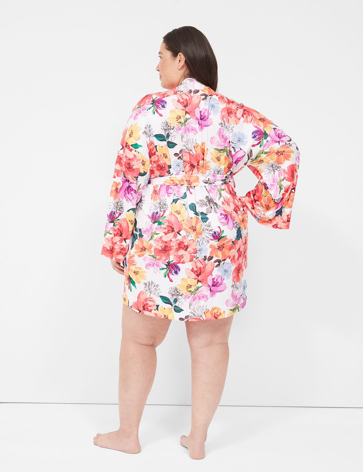 Printed Microfiber Robe | LaneBryant
