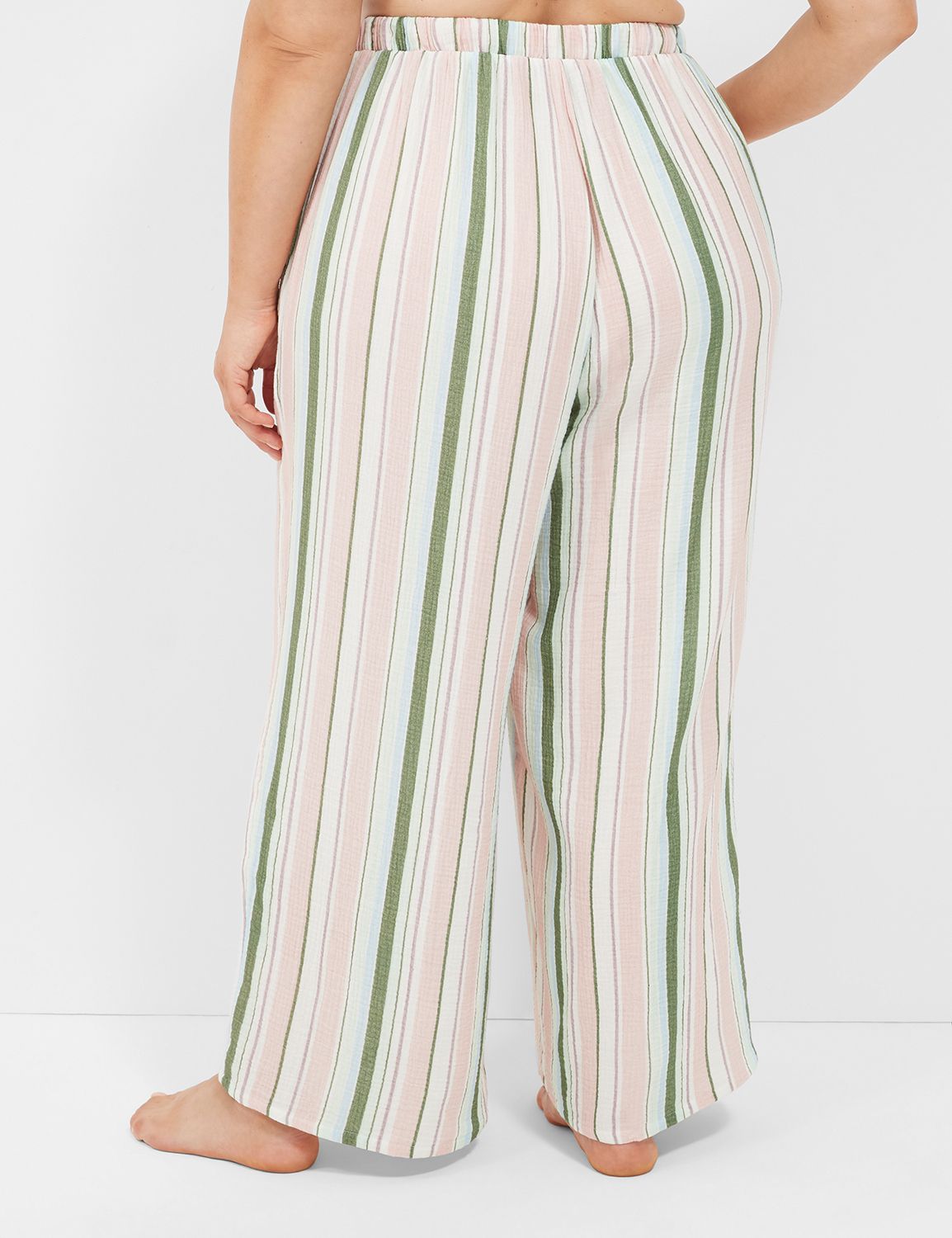 Crinkle Woven Wide Leg Pant 1137259 Product Image 2