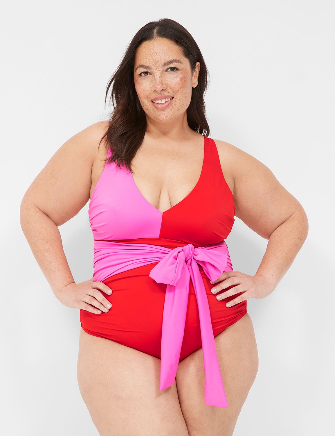 NW Wrap Plunge Cheeky One Piece 113 Product Image 1