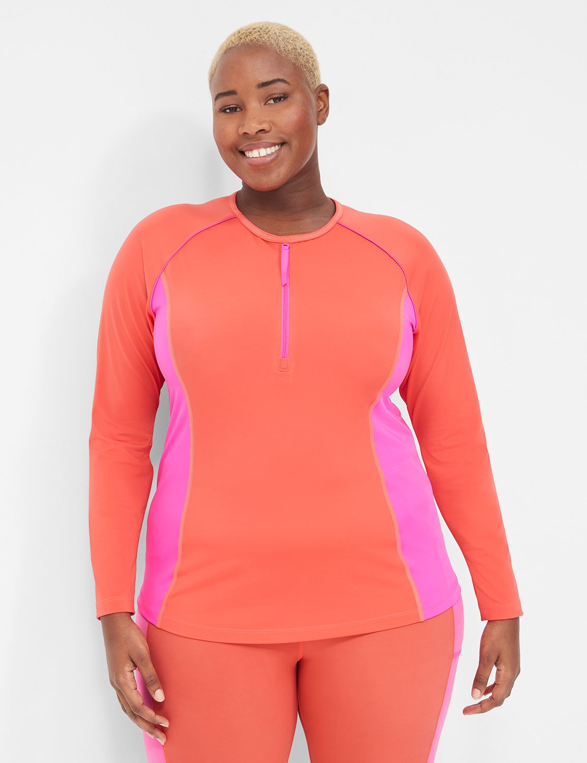 Long Sleeve Swim Rash Guard LaneBryant