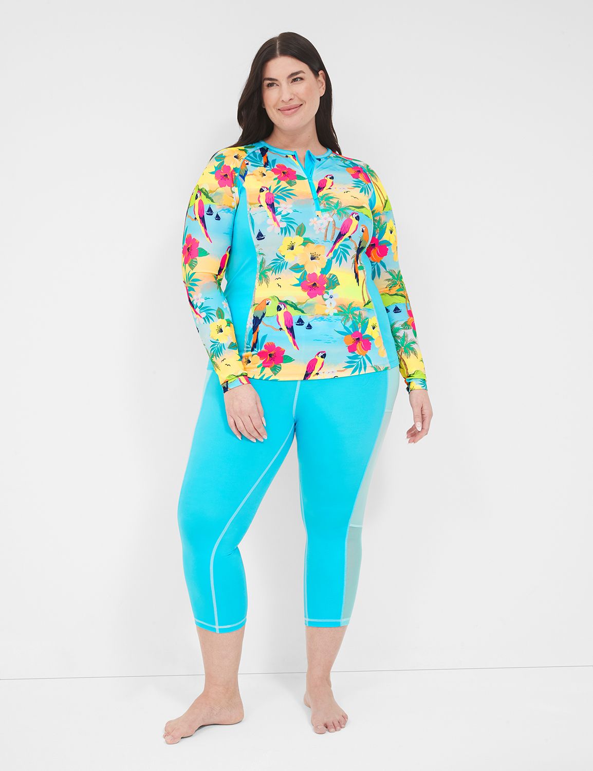 LongSleeve Swim Rash Guard LaneBryant