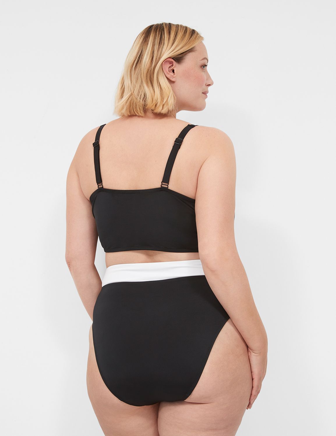 Swimsuits For All Women's Plus Size Bra Sized Tie Front Longline Underwire  Bikini Top 38 F Multi Tie Dye 