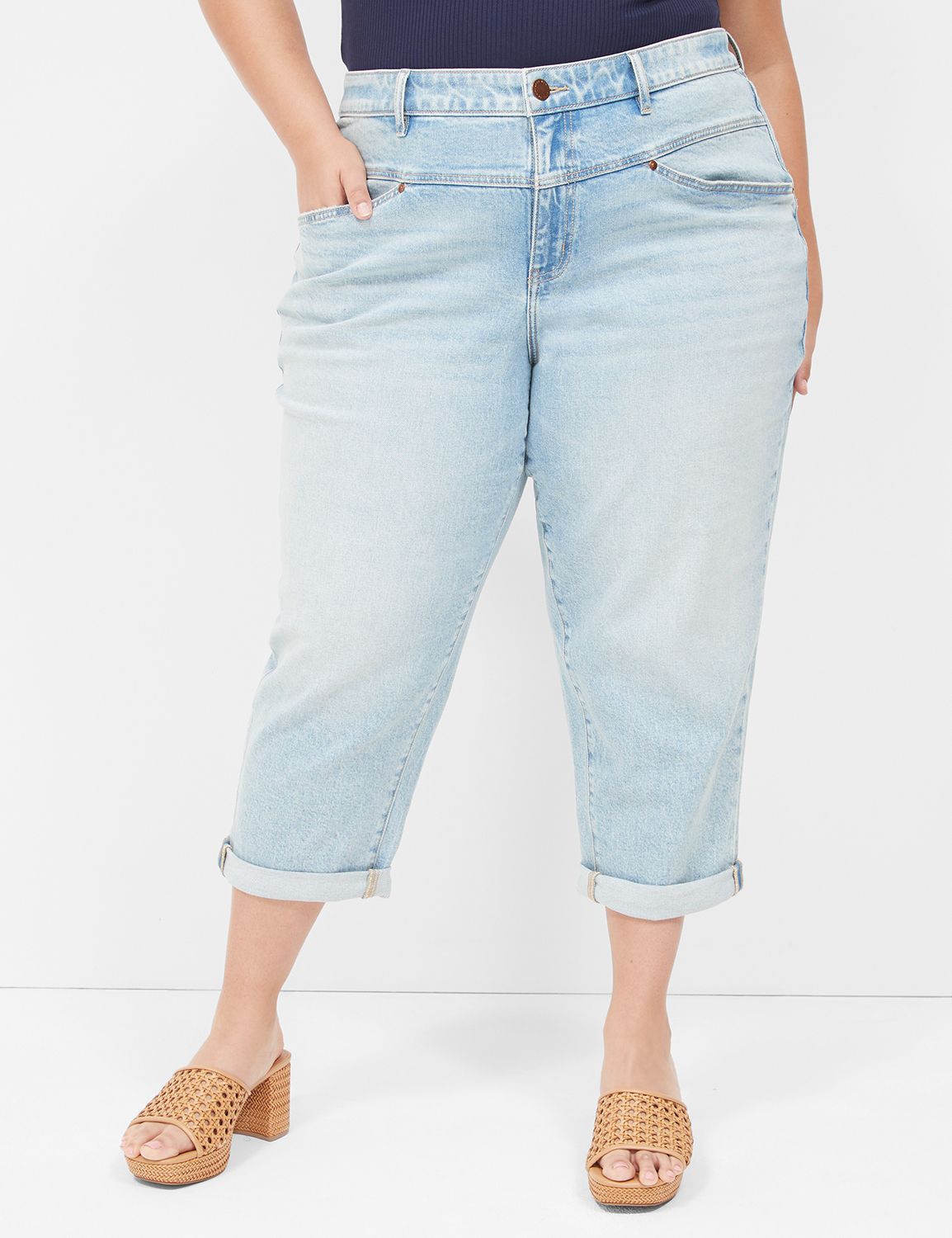 Plus size white jean on sale capris