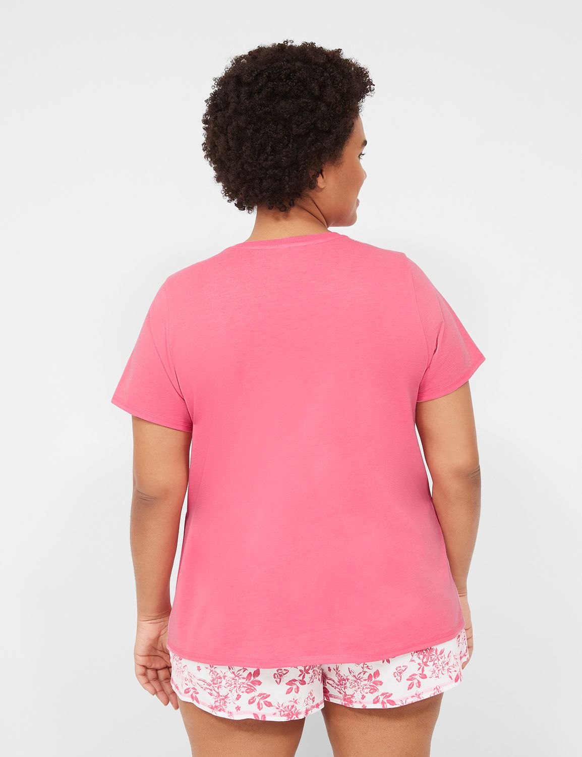 Rib Trim Tee PJ Short Set 1138646 S Product Image 2