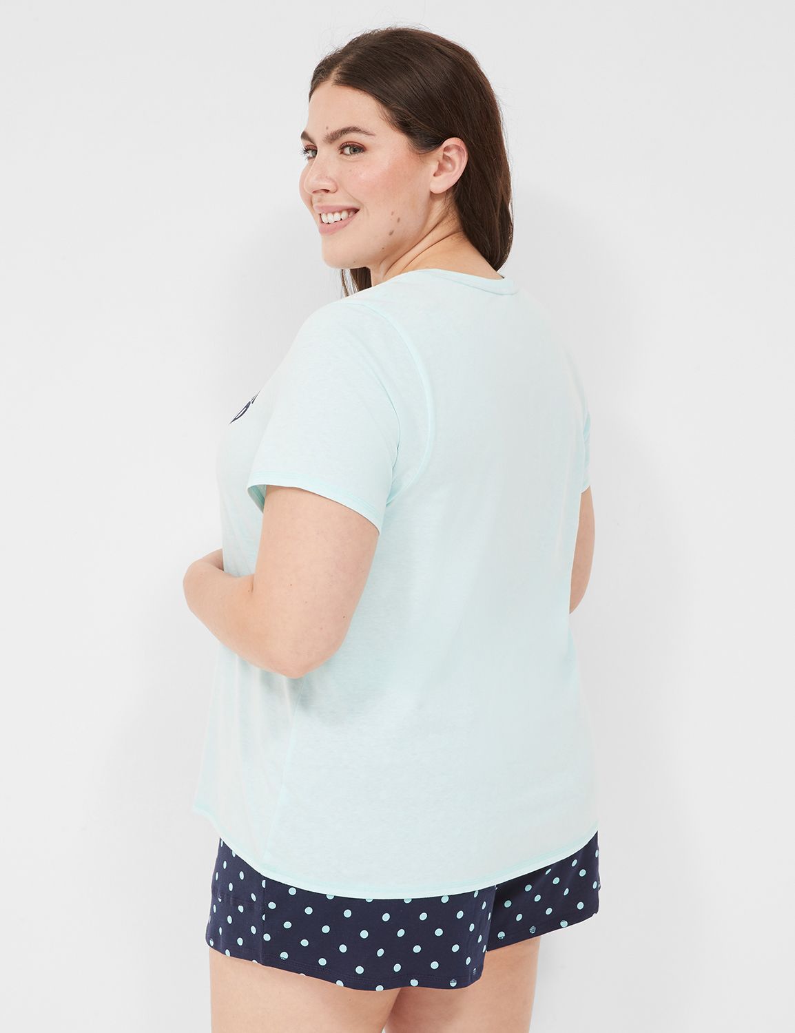 Rib Trim Tee PJ Short Set 1138646 S Product Image 2