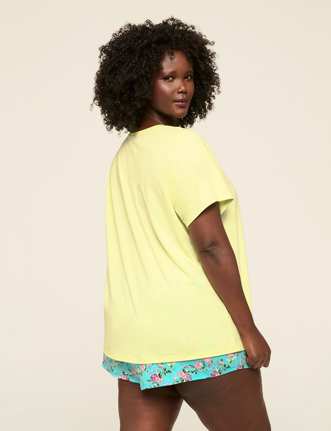 Rib Trim Tee PJ Short Set 1138646 S Product Image 2