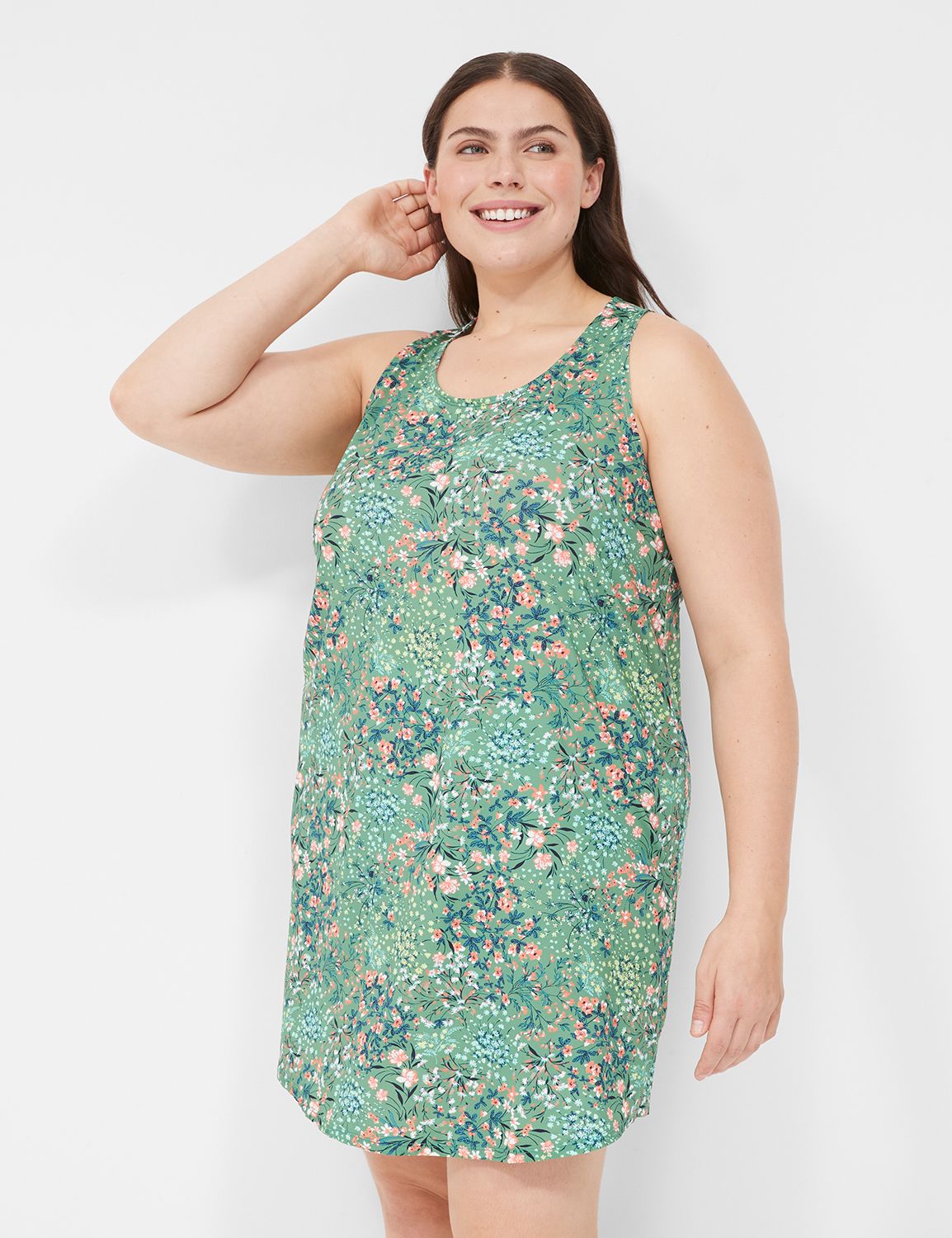 Plus size best sale sleeveless sleep shirt