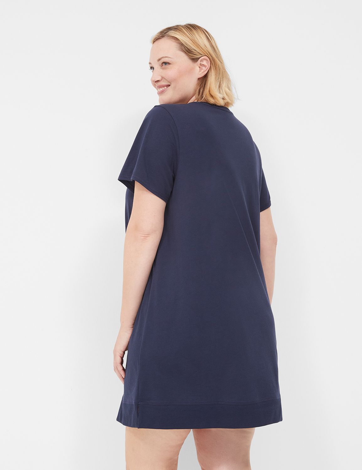 Comfy Cotton RibTrim Sleepshirt LaneBryant