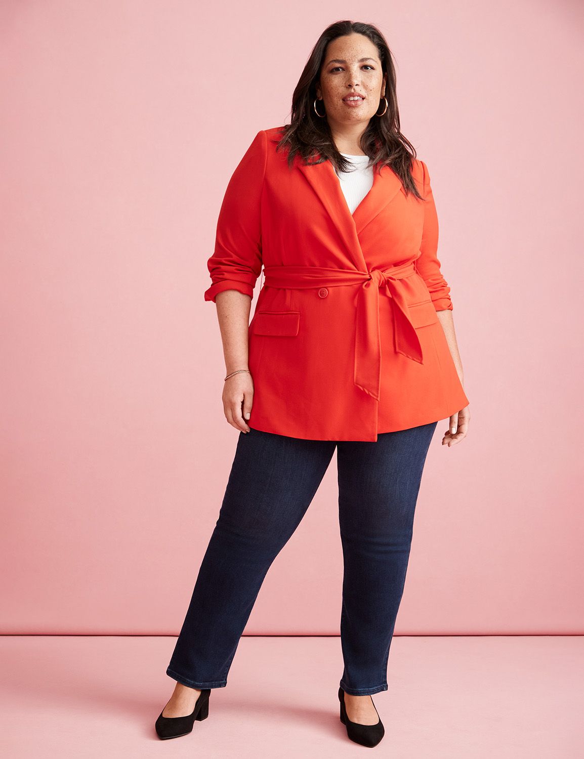 [MB S/1138983] Belted Blazer 113898 | LaneBryant