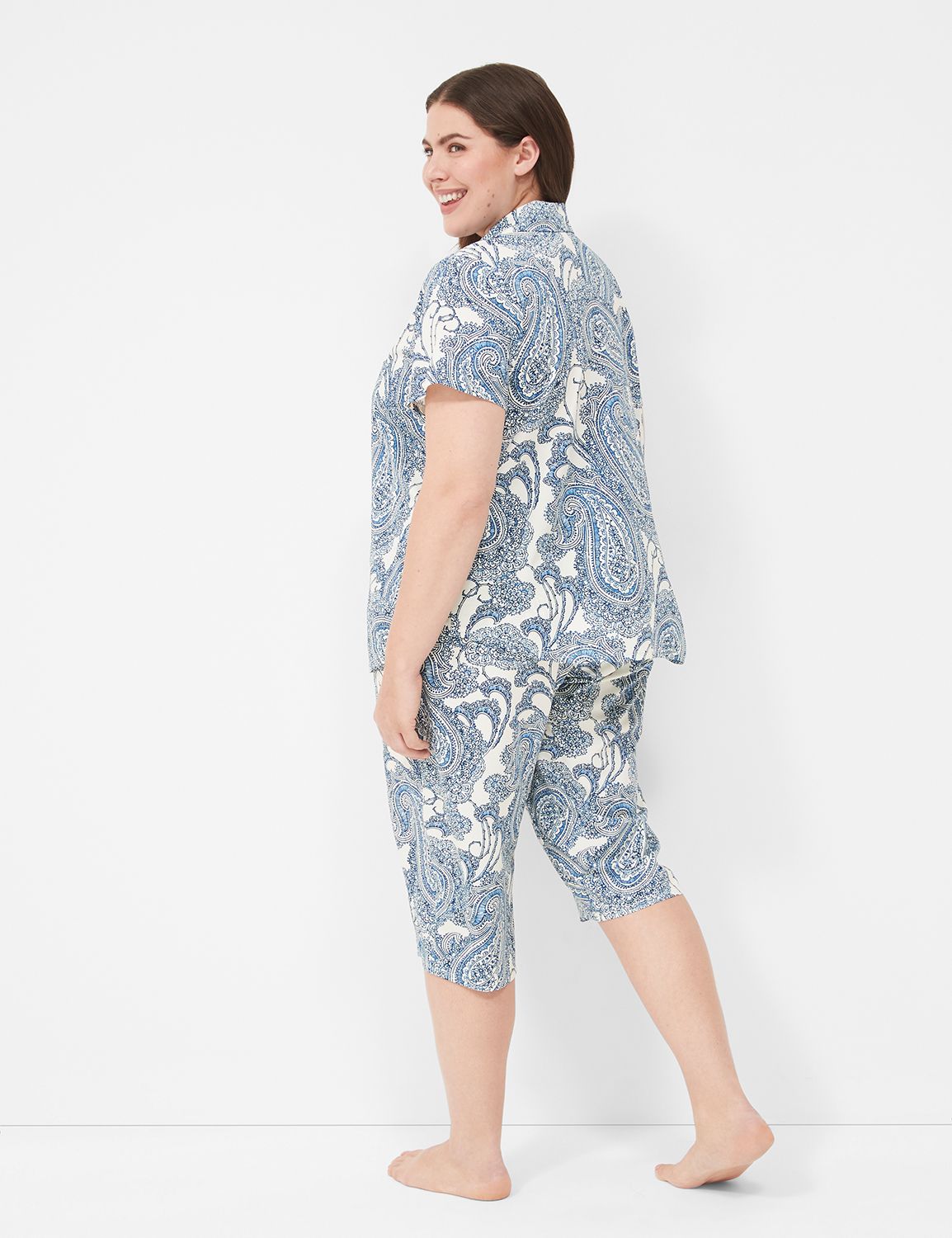 Patterned Micro Performance Fleece Plus-Size Pajama Set