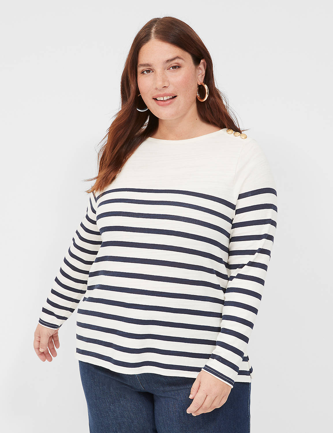 Classic Long Sleeve Boatneck Top 11 Product Image 1