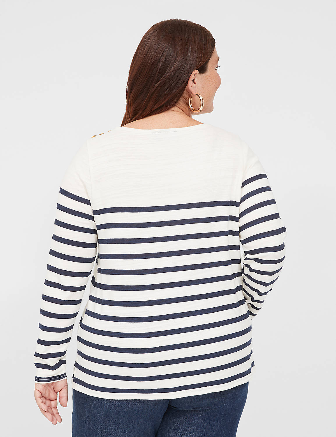 Classic Long Sleeve Boatneck Top 11 Product Image 2