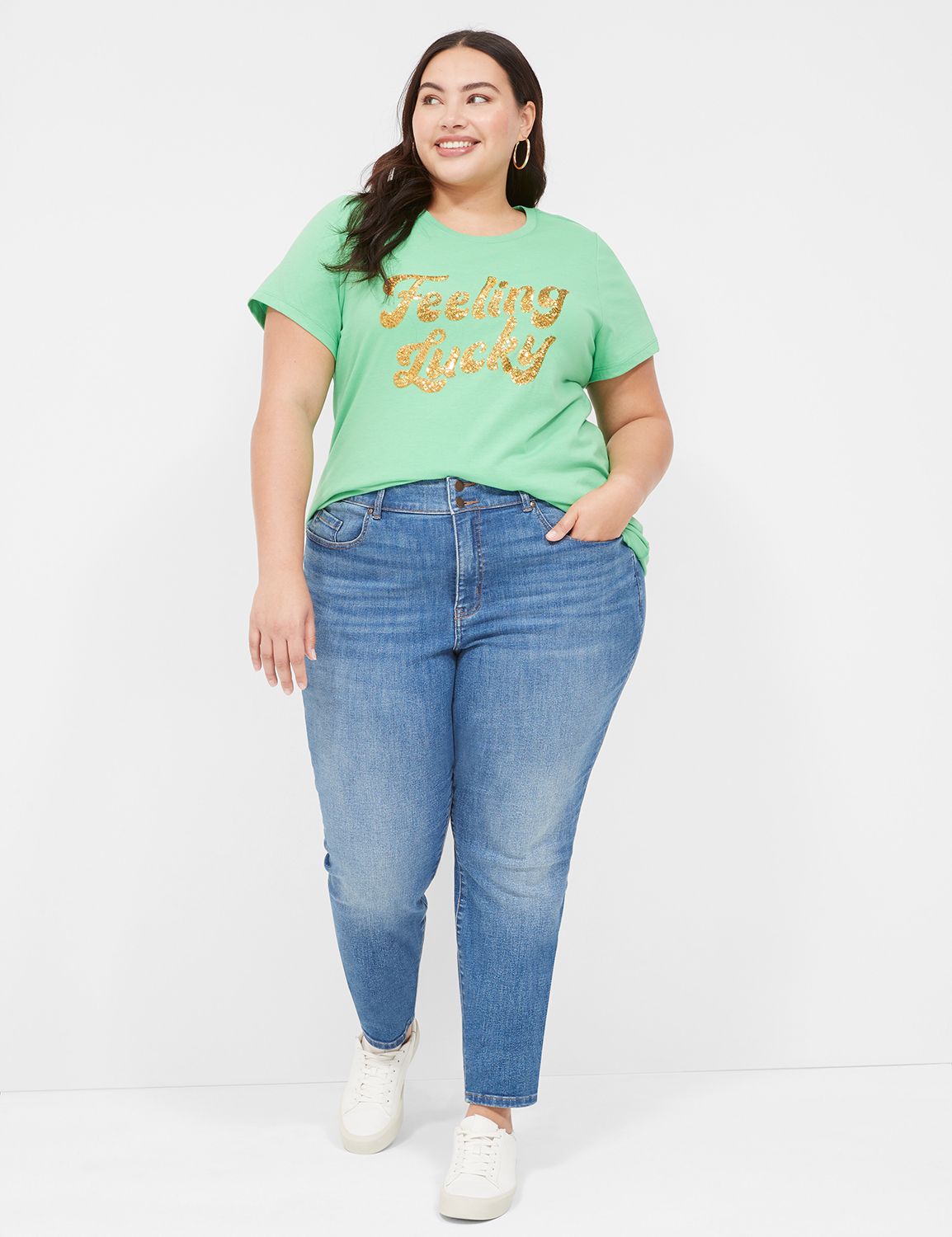 Lainey Brushed Rugby Crewneck Tee