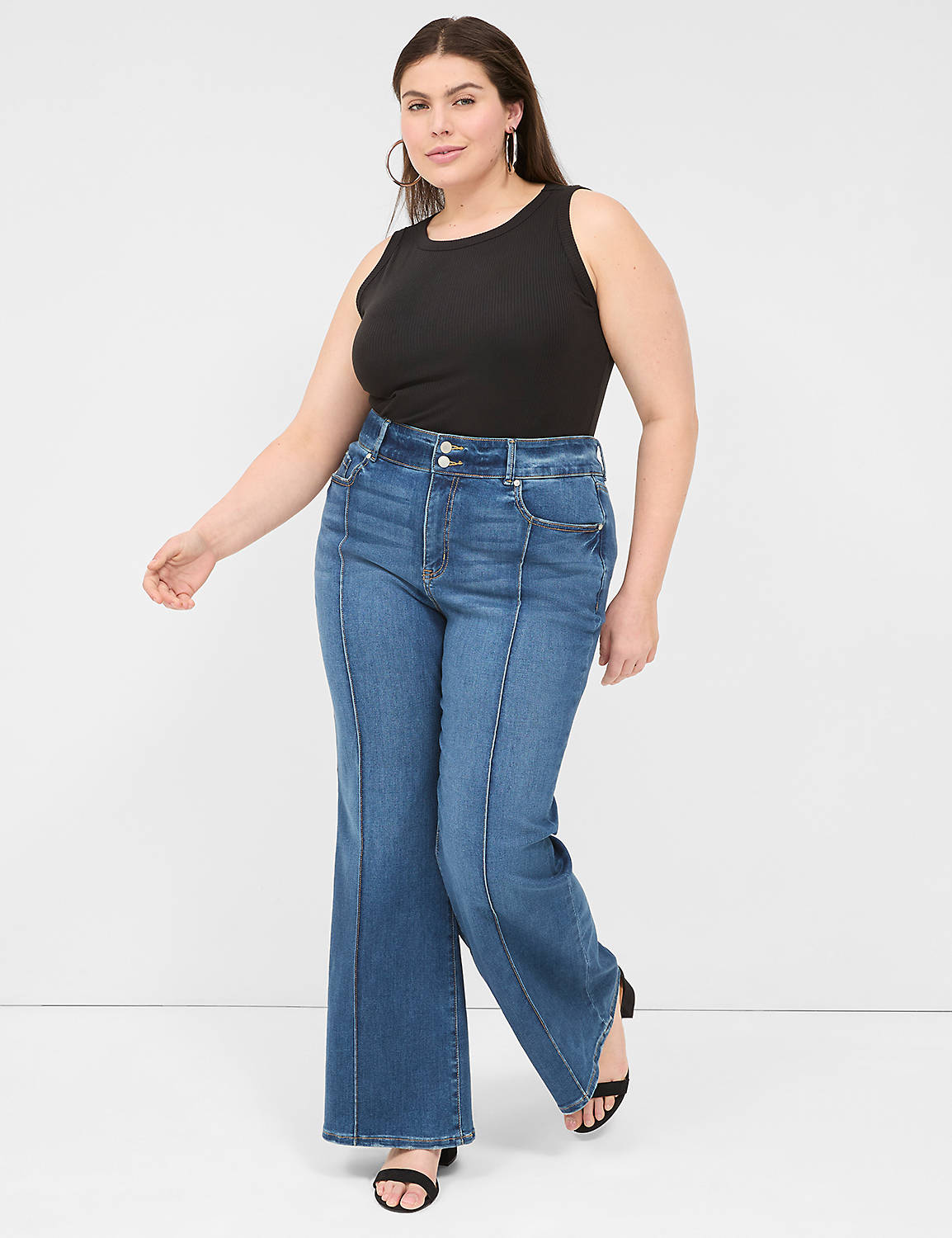 Tighter Tummy Fit High-Rise Flare Jean | LaneBryant