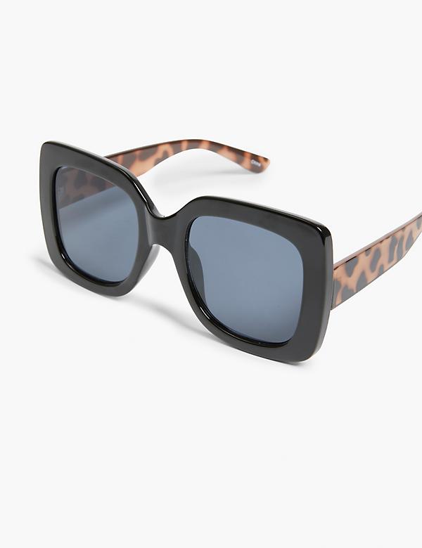 Animal Print Oversized Square Sunglasses