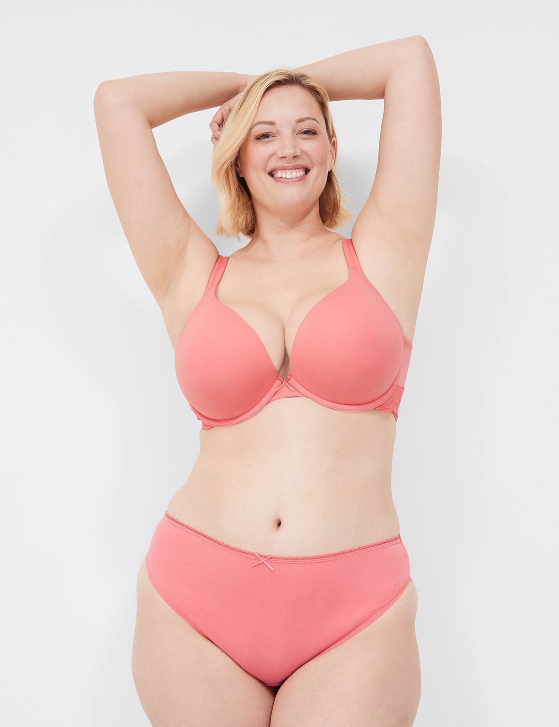 Cotton French Brief Eyelet Lace Bac | LaneBryant