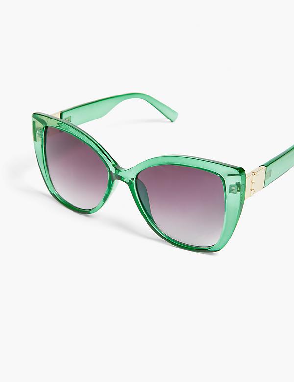 Green Jelly Cateye Sunglasses