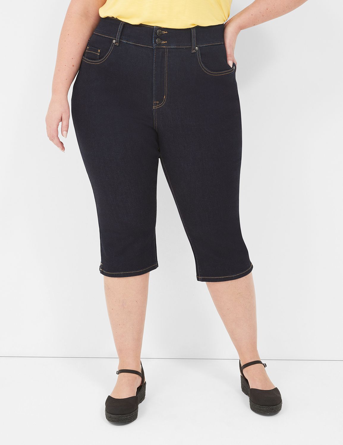 Bayeas High Rise Wide Leg Tummy Control Jean