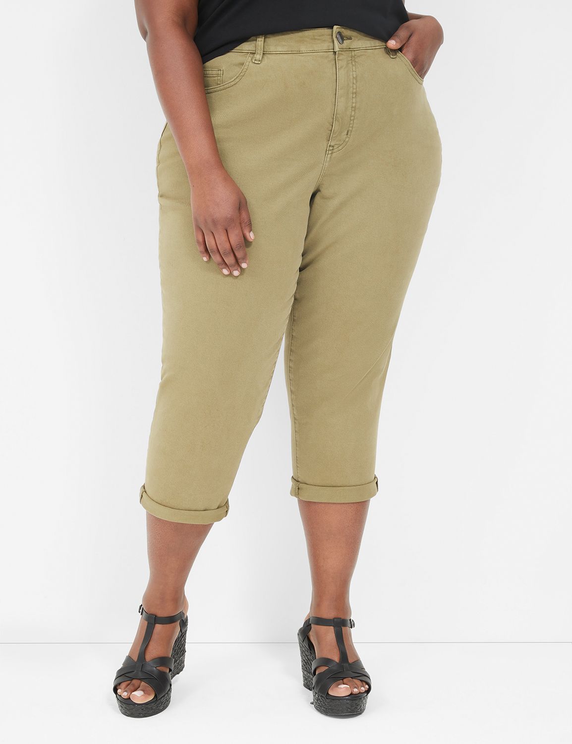 Lane bryant jean on sale capris