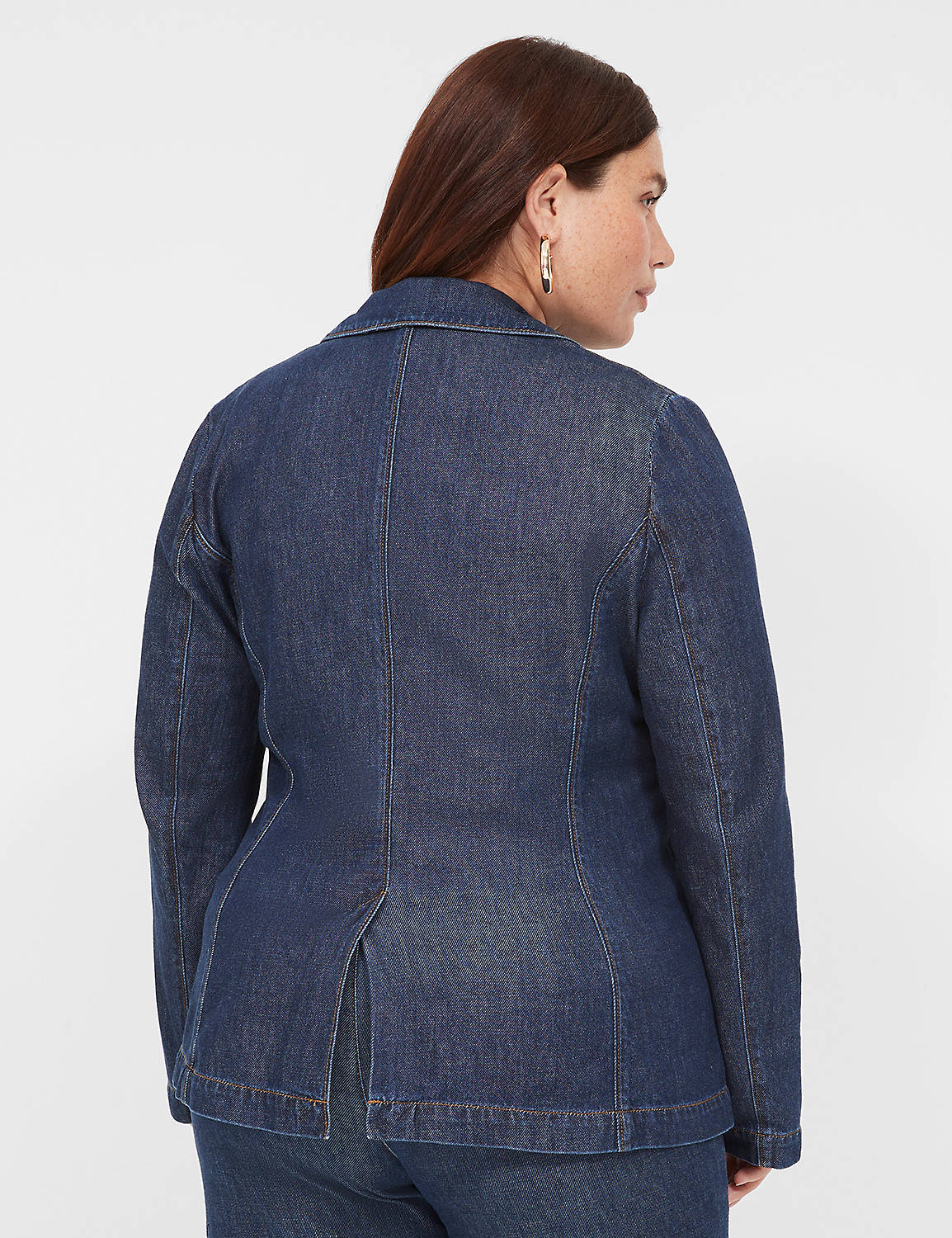FITTED DENIM BLAZER - RINSE 1138869 Product Image 2