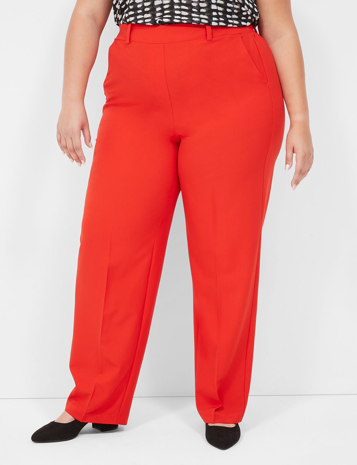 Plus Size Women's Red Casual & Dress Pants