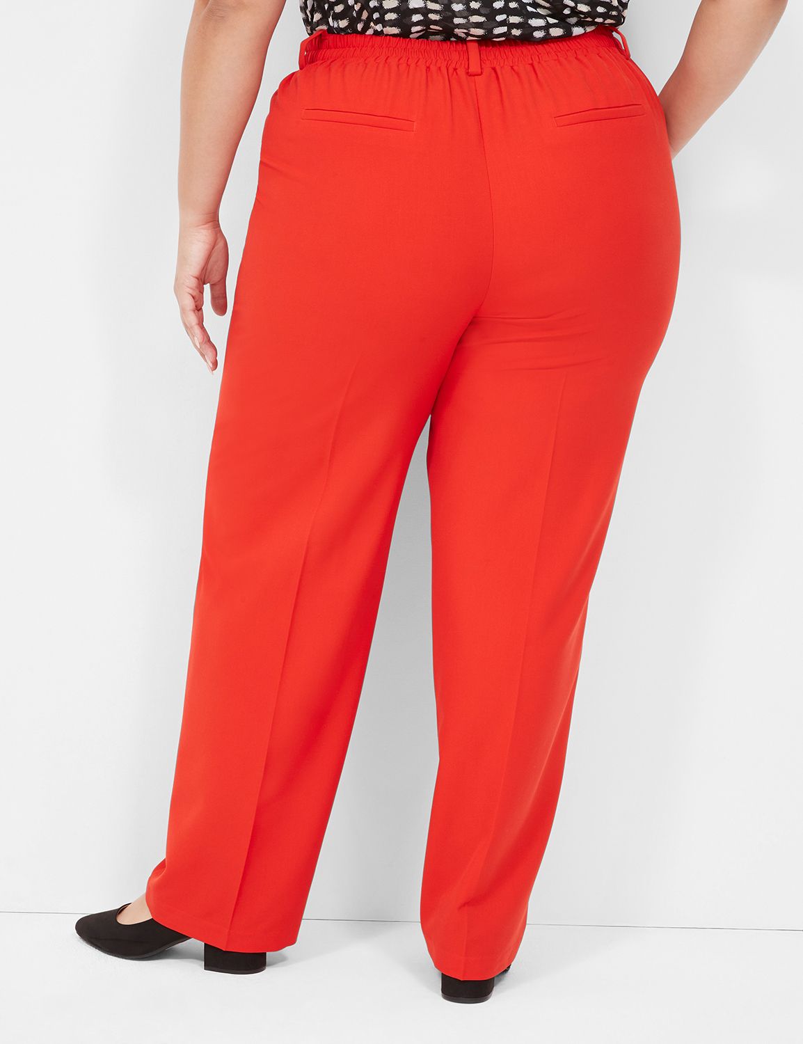 Curvy Melange All-Season Stretch Straight Leg Pants  Pantalones de vestir,  Pantalon de vestir dama, Pantalones