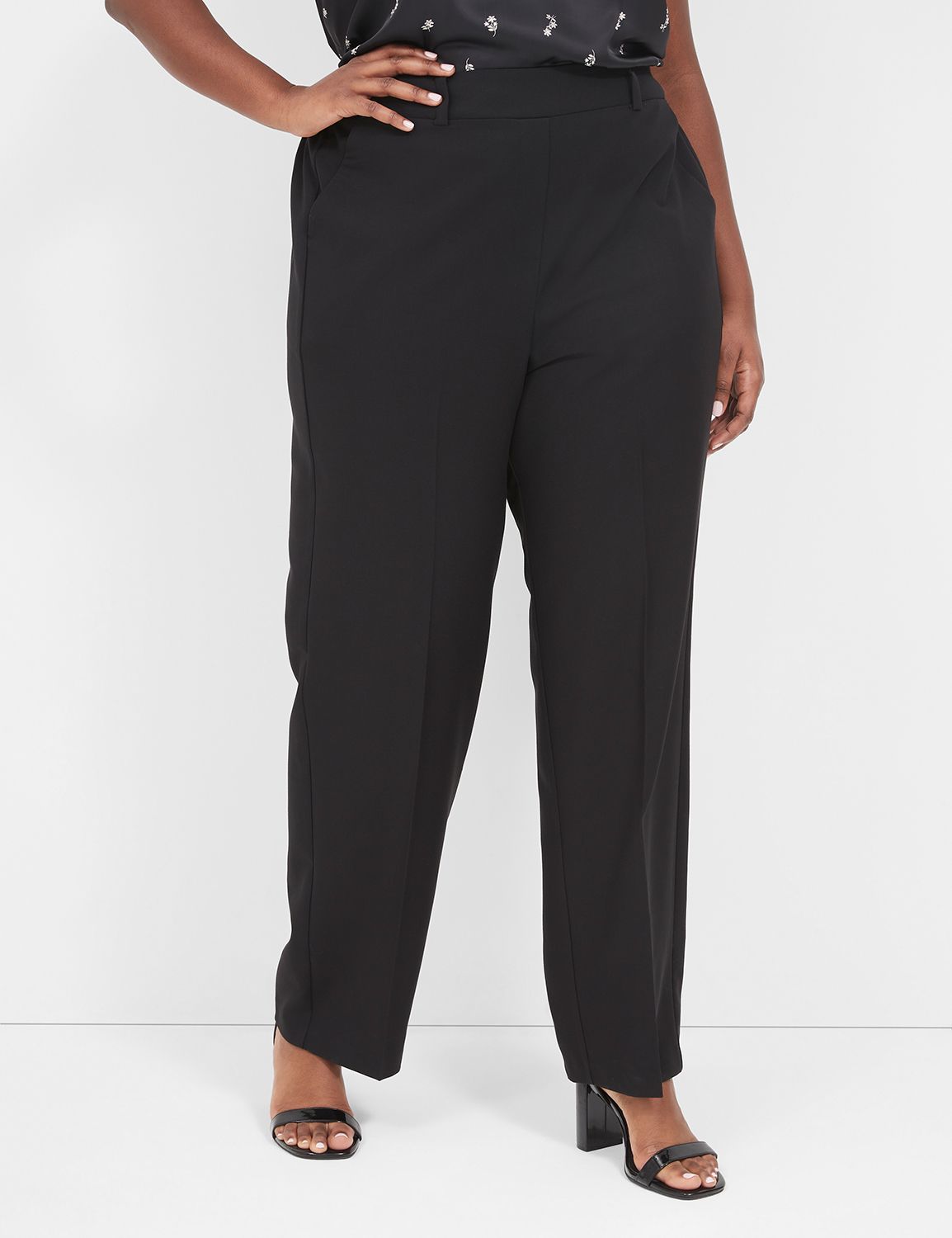 Lane Bryant LIVI Active Wide Leg Crop Pull-On Pants Sz 22/24 Black Stretch  NWT - $28 New With Tags - From Krista