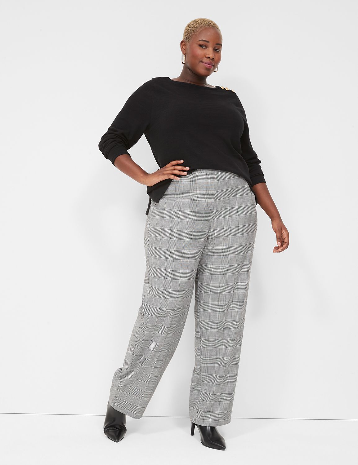 Pleated Drape Straight Pants_BDHL7217